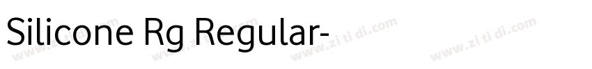 Silicone Rg Regular字体转换 Silicone Rg Regular字体转换